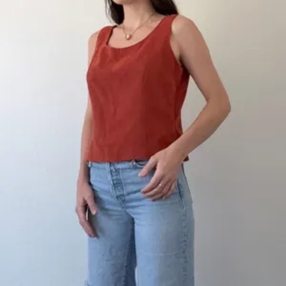 Positively Attitude Burnt Orange Faux Suede Vintage Tank - Picture 8 of 8